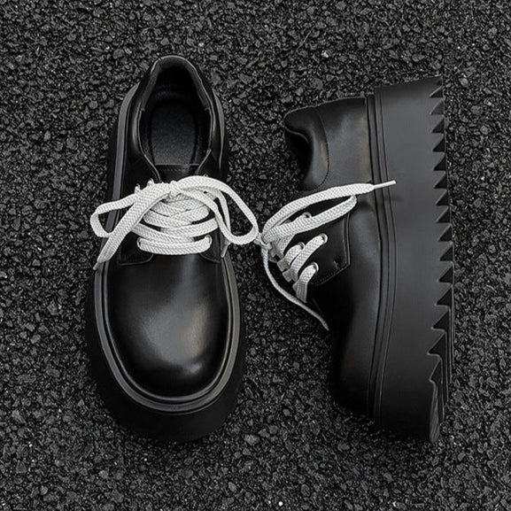 Extreme platform Derby shoes black lace up grunge punk rocker boots smart 00s style sneakers