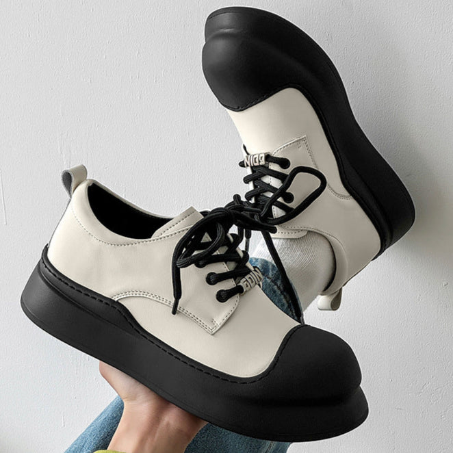 Chunky platform high tops white raver sneakers grunge shoes hip-hop trainers 90s style