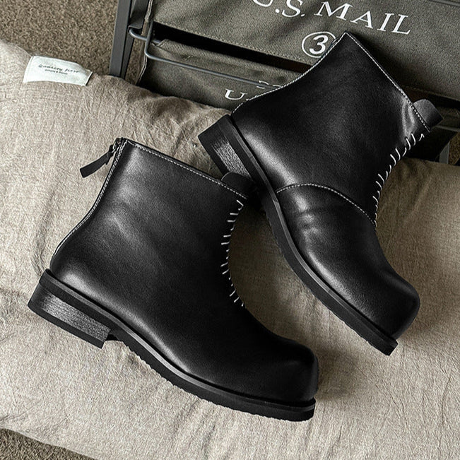 Catwalk utility boots black punk rocker faux leather shoes grunge trainers 00s style