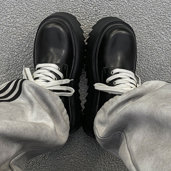 Extreme platform Derby shoes black lace up grunge punk rocker boots smart 00s style sneakers