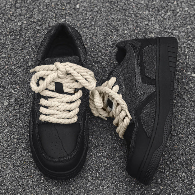 Snake skin patch high tops black denim sneakers grunge shoes hip-hop trainers 00s style