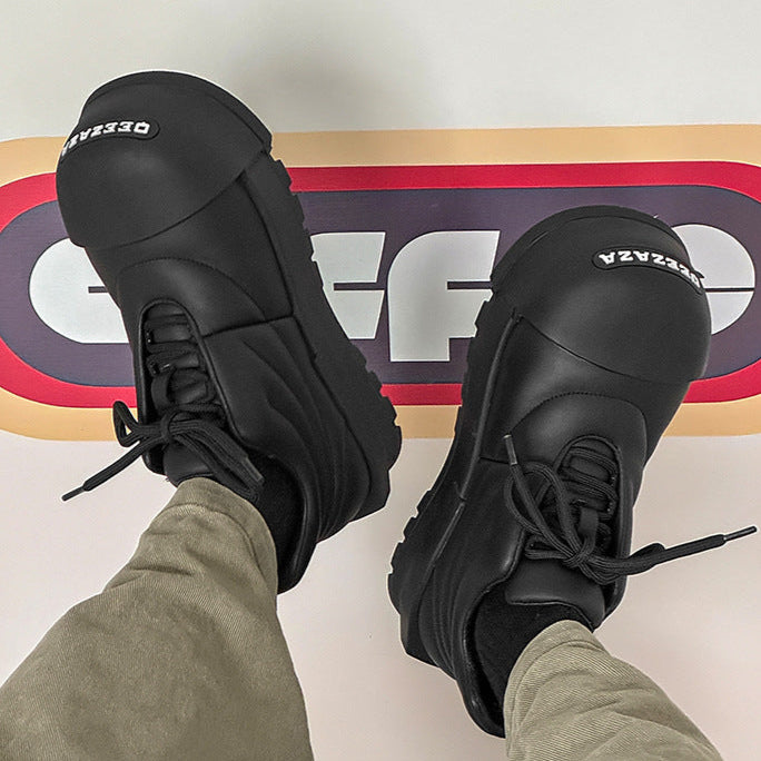 Chunky sole cyberpunk sneakers white 00s style grunge platform trainers old school punk shoes