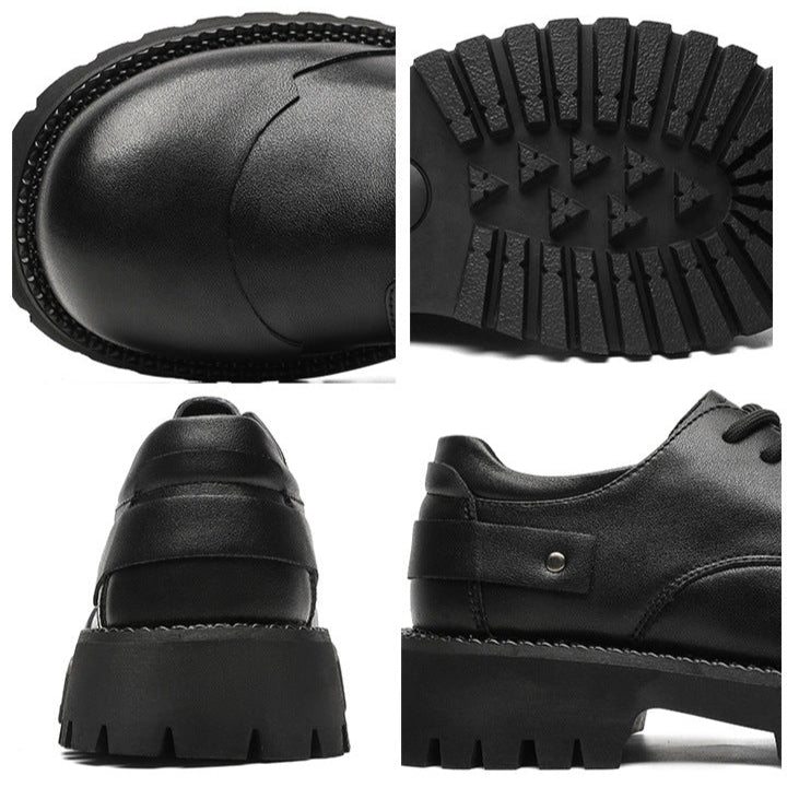 Utility Derby shoes black chunky sole grunge boots punk rocker trainers