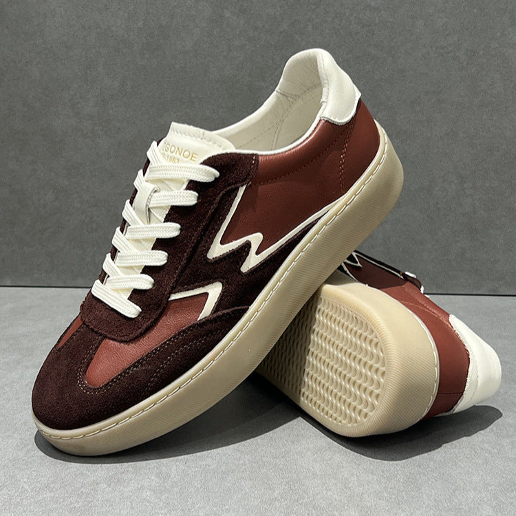 70s style sneakers brown retro grunge trainers old school suede finish sport shoes