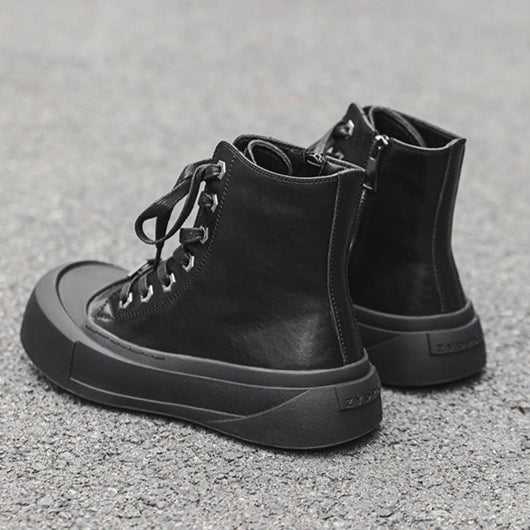 Chunky platform high tops black white raver sneakers grunge shoes skater trainers 00s style