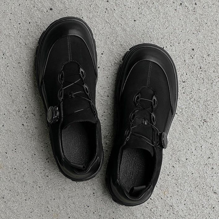 Hiking style platform boots black mountain sneakers grunge retro skiing fashion catwalk shoes