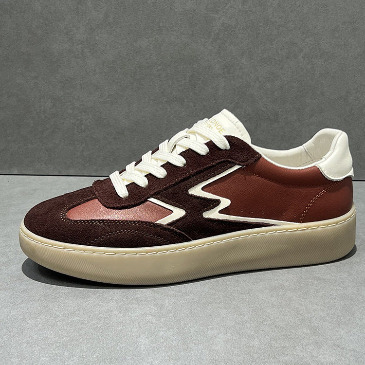 70s style sneakers brown retro grunge trainers old school suede finish sport shoes