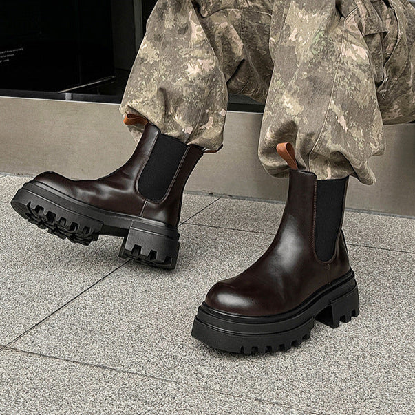 Extreme platform utility boots black tractor hunter style shoes big sole grunge trainers 90s style