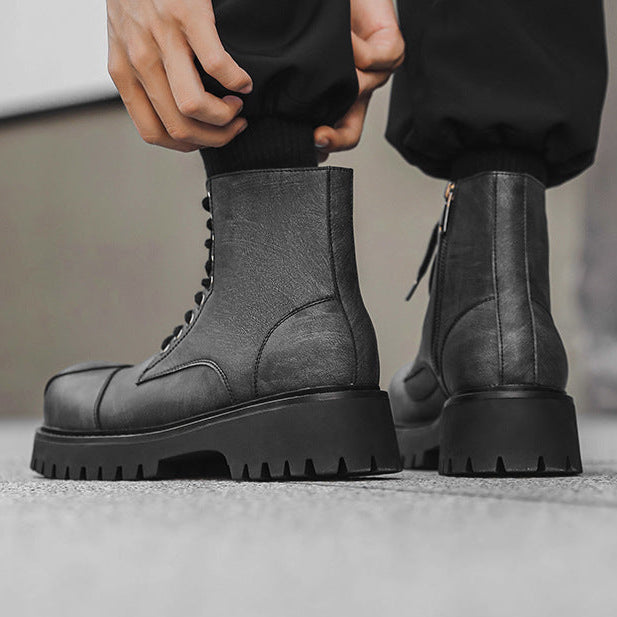 Acid wash platform boots grey rocker shoes big sole grunge trainers 90s style