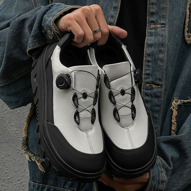 Hiking style platform boots black mountain sneakers grunge retro skiing fashion catwalk shoes