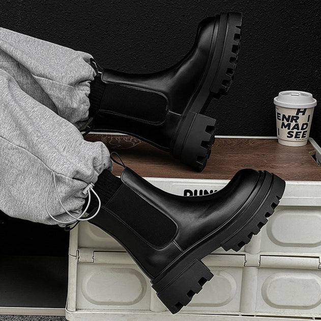 Extreme platform utility boots black tractor hunter style shoes big sole grunge trainers 90s style