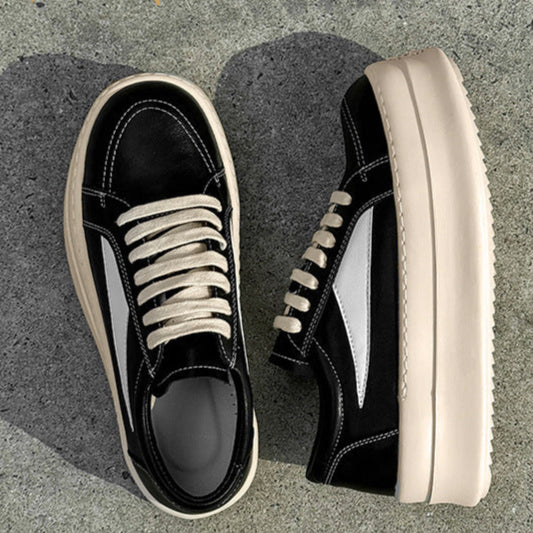 Chunky platform high tops black raver sneakers grunge shoes skater trainers 90s style faux leather