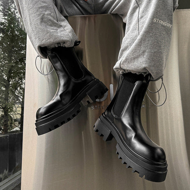 Extreme platform utility boots black tractor hunter style shoes big sole grunge trainers 90s style