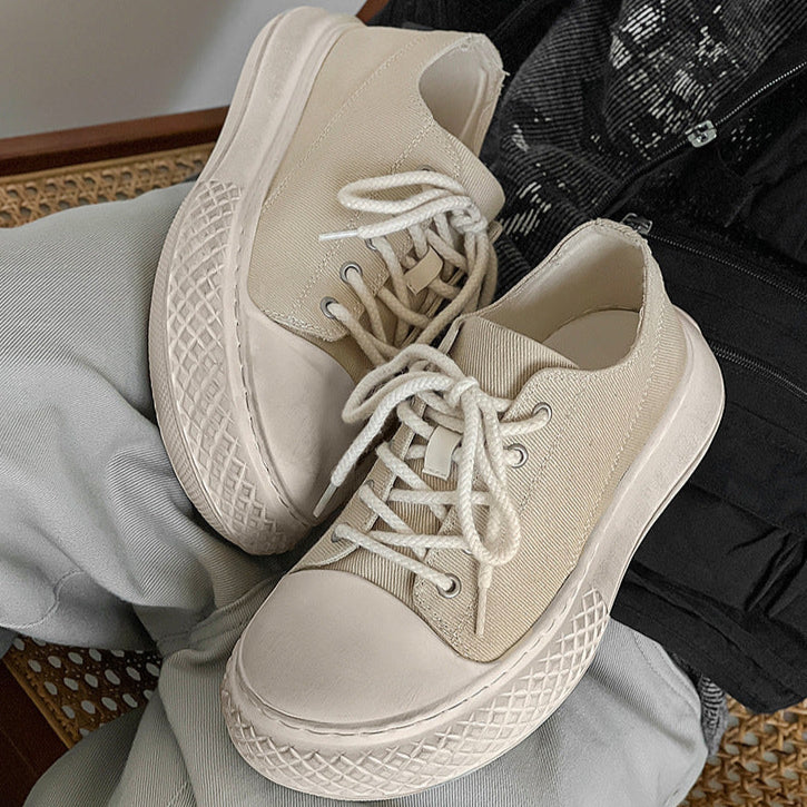 Chunky denim sneakers black grunge platform classic trainers jean skater shoes retro canvas shoes