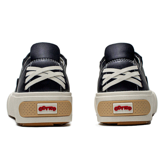 Platform faux leather sneakers grey futuristic round toe chunky sole skater shoes grunge punk trainers