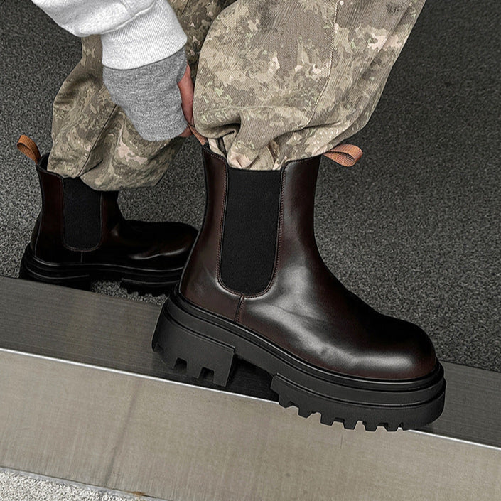 Extreme platform utility boots black tractor hunter style shoes big sole grunge trainers 90s style