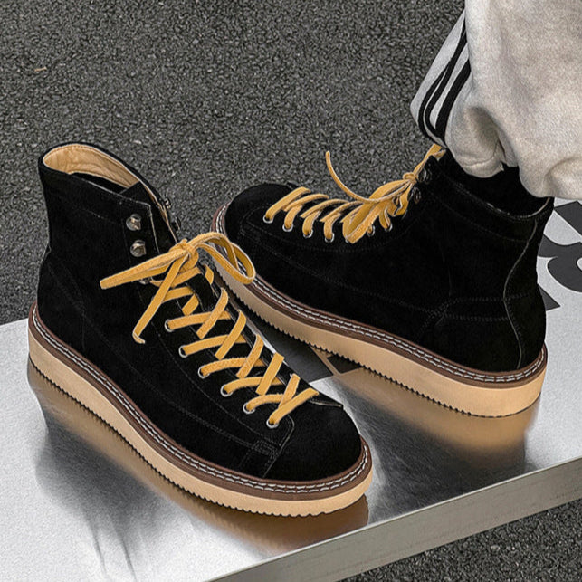 Hiking style boots black low sole mountain shoes grunge skiing trainers