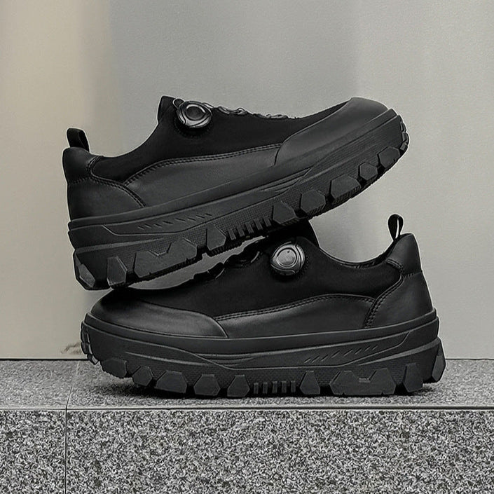 Hiking style platform boots black mountain sneakers grunge retro skiing fashion catwalk shoes