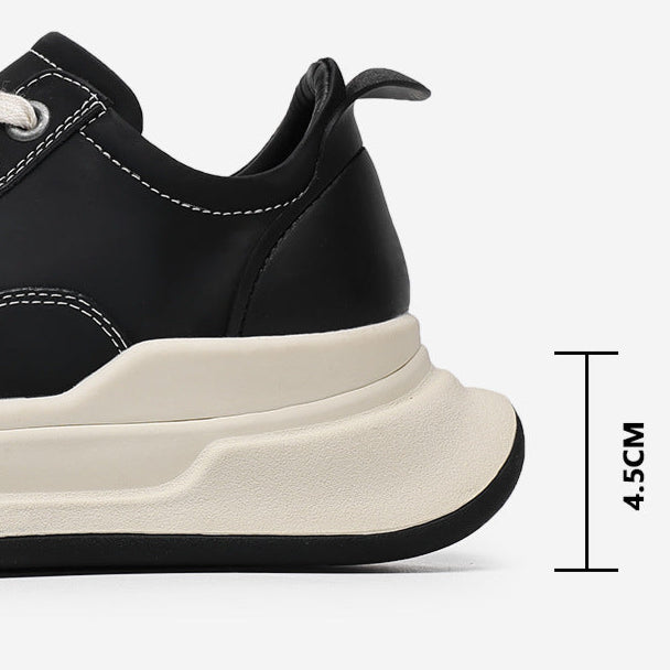 Platform gothic sneakers black round toe chunky sole skater shoes grunge punk trainers