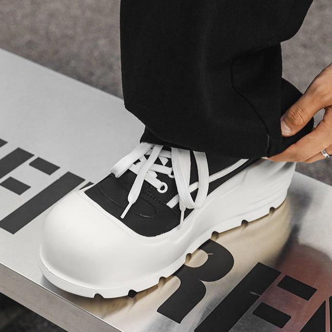 Gothic platform sneakers white unusual sole punk trainers grunge 3D skater shoes