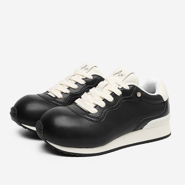 Retro platform sneakers black suede feel sports shoes grunge hip-hop trainers 80s style