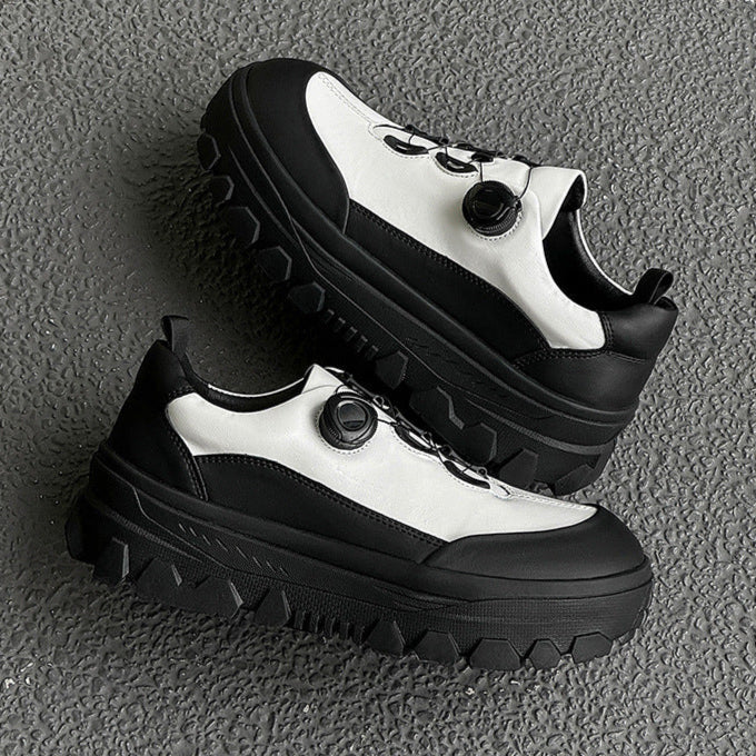 Hiking style platform boots black mountain sneakers grunge retro skiing fashion catwalk shoes