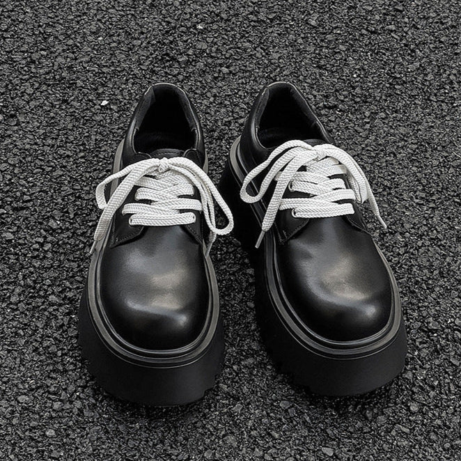 Extreme platform Derby shoes black lace up grunge punk rocker boots smart 00s style sneakers