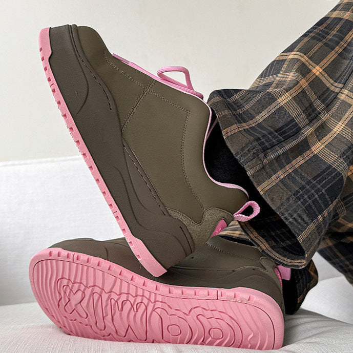 Chunky platform high tops orange brown raver sneakers grunge shoes skater trainers 90s style