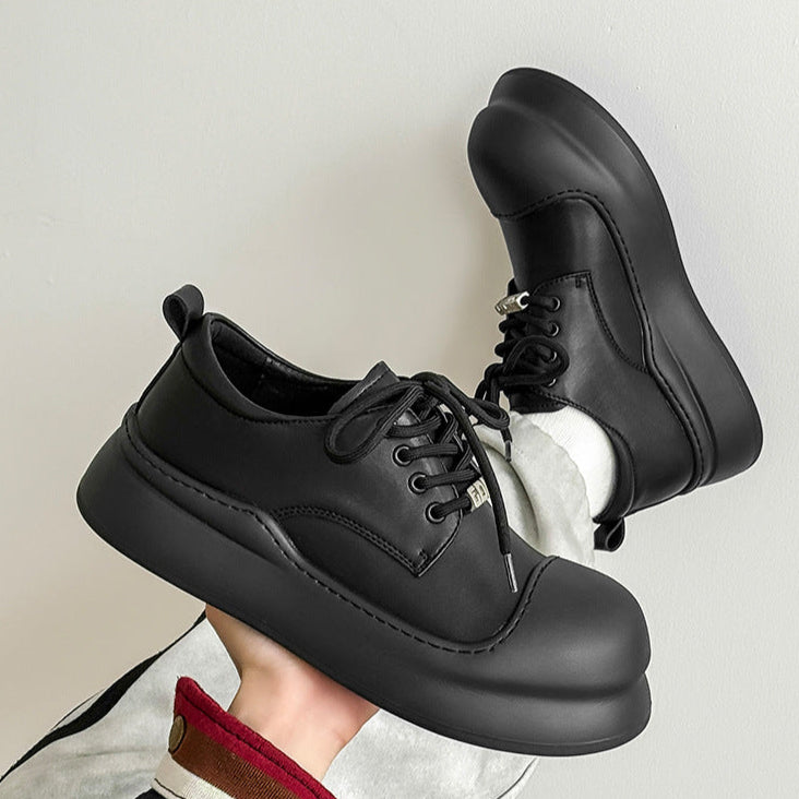 Chunky platform high tops white raver sneakers grunge shoes hip-hop trainers 90s style