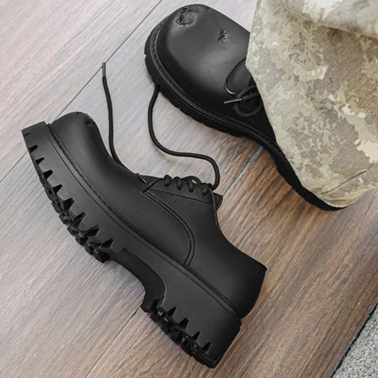 Brown chunky sole Derby shoes tractor platform punk e-boy e-girl shoes grunge trainers