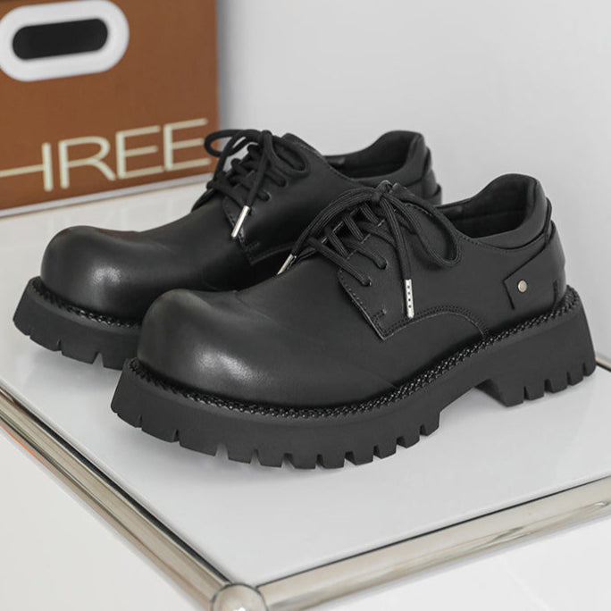 Utility Derby shoes black chunky sole grunge boots punk rocker trainers