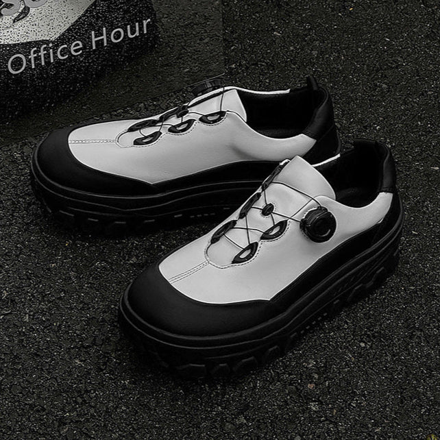 Hiking style platform boots black mountain sneakers grunge retro skiing fashion catwalk shoes