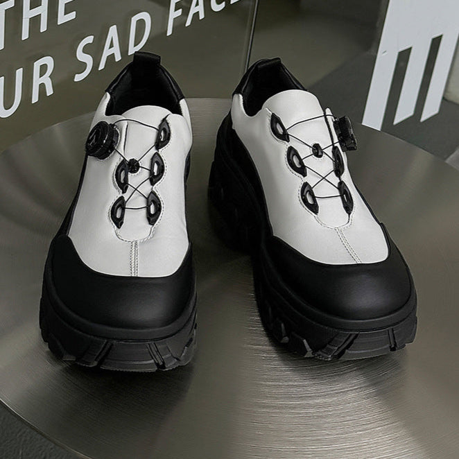 Hiking style platform boots black mountain sneakers grunge retro skiing fashion catwalk shoes