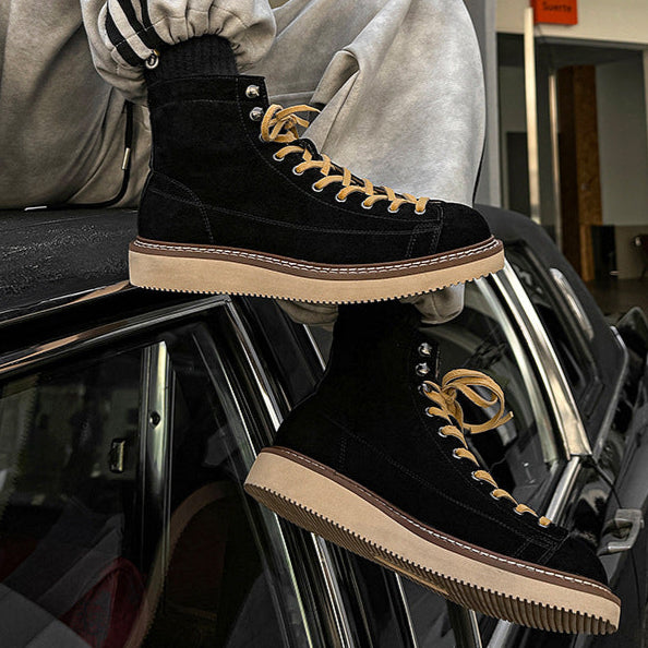 Hiking style boots black low sole mountain shoes grunge skiing trainers