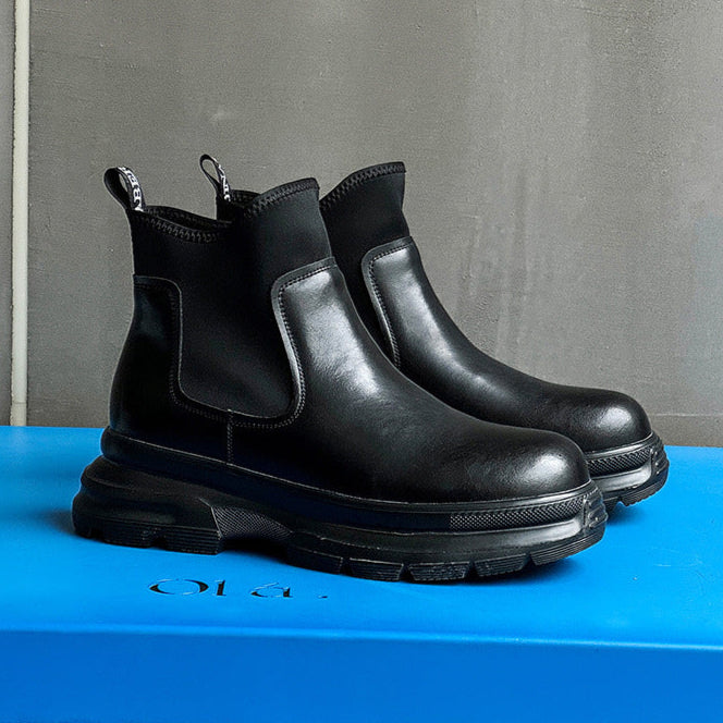 Platform utility boots black tractor catwalk style shoes big sole grunge trainers 90s style