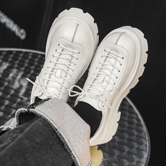 Chunky sole retro sneakers white 90s style grunge platform trainers old school rave shoes