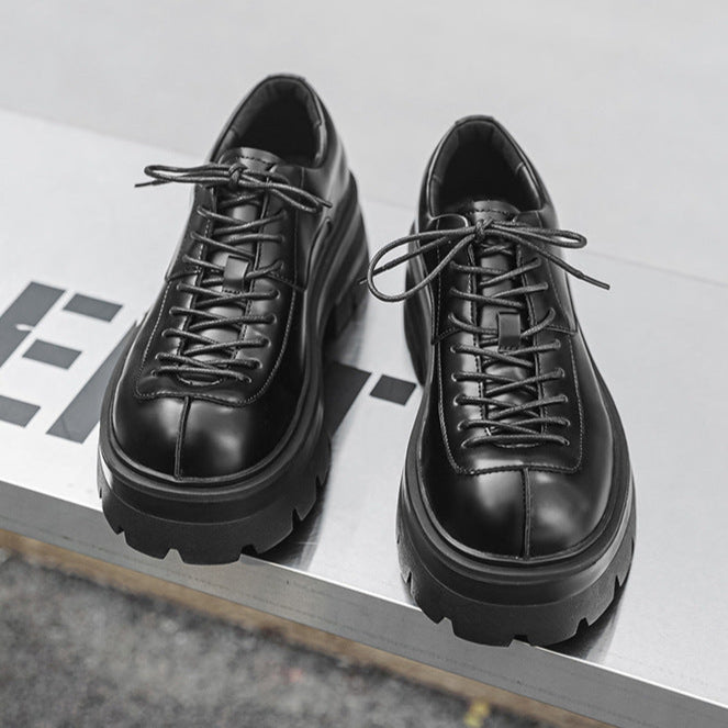 Chunky sole retro sneakers black 90s style grunge platform trainers old school rave shoes