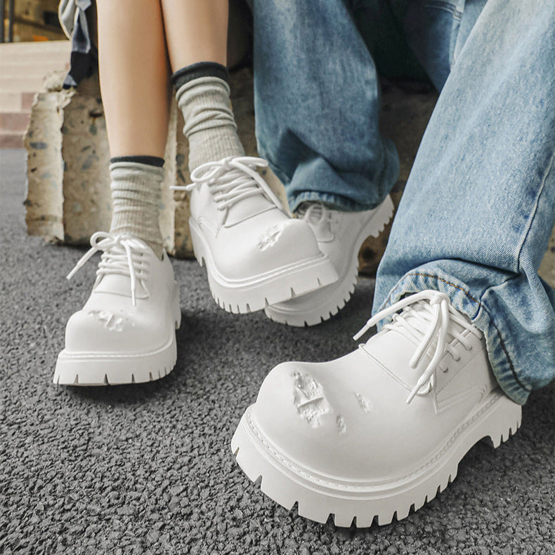 Brown chunky sole Derby shoes tractor platform punk e-boy e-girl shoes grunge trainers