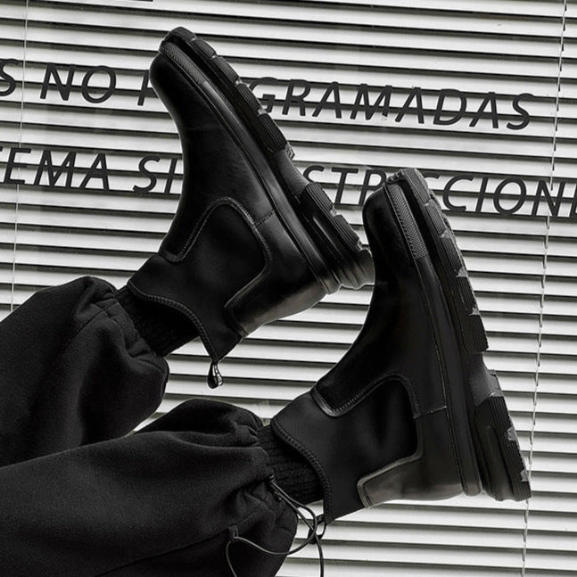 Platform utility boots black tractor catwalk style shoes big sole grunge trainers 90s style