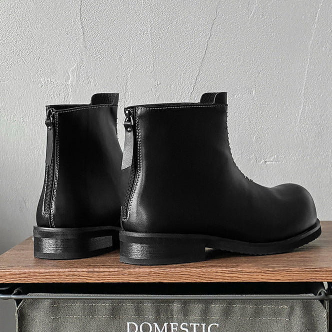 Catwalk utility boots black punk rocker faux leather shoes grunge trainers 00s style