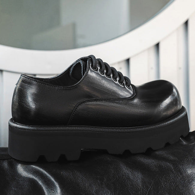 Chunky sole Derby shoes brown grunge platform classic smart retro boots