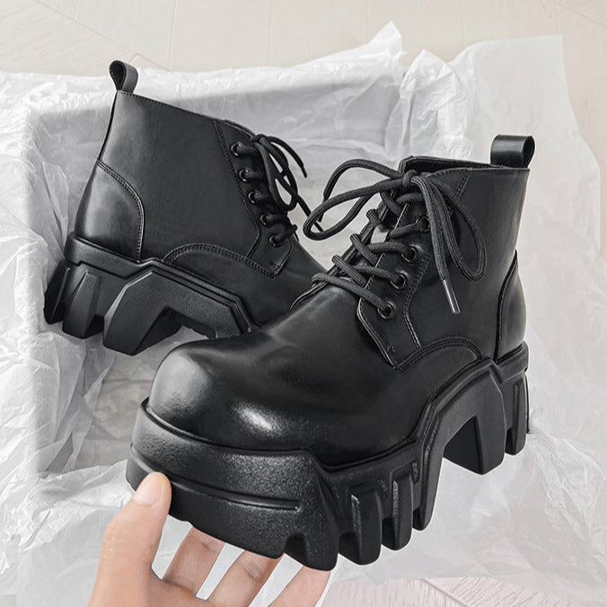 Extreme tractor platform Derby shoes black chunky sole grunge Gothic boots