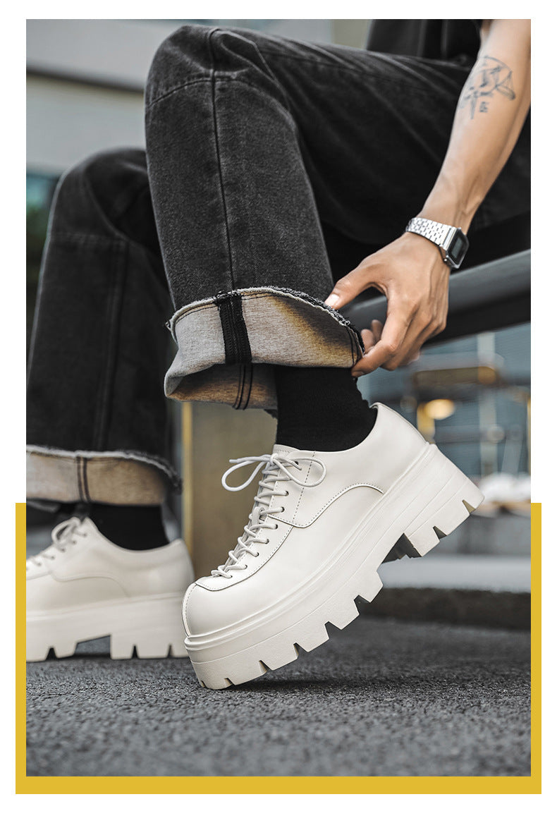 Chunky sole retro sneakers black 90s style grunge platform trainers old school rave shoes