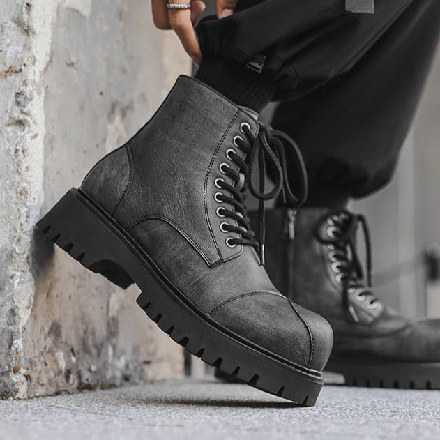 Acid wash platform boots grey rocker shoes big sole grunge trainers 90s style