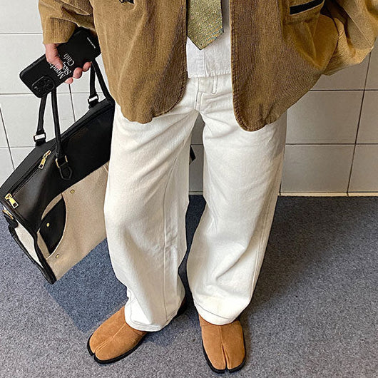 Suede Tabi shoes brown smart style split toe loafers going out coctail party boots