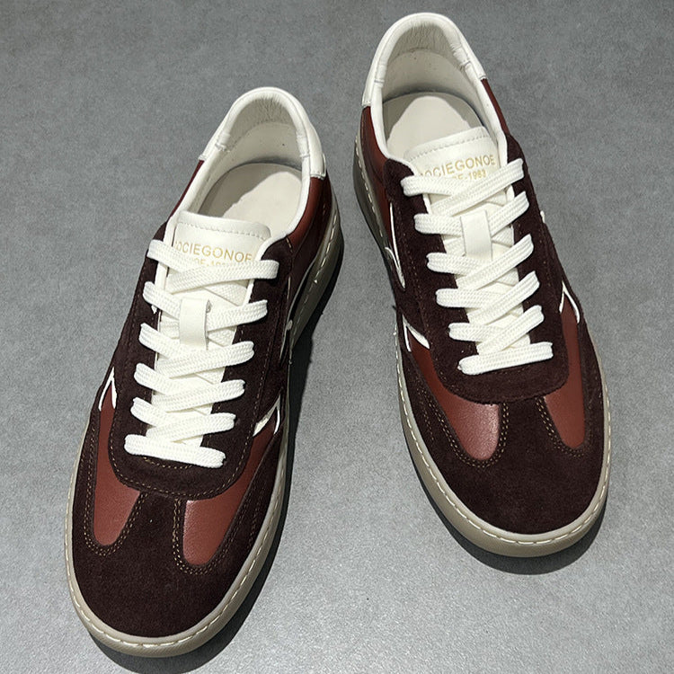 70s style sneakers brown retro grunge trainers old school suede finish sport shoes