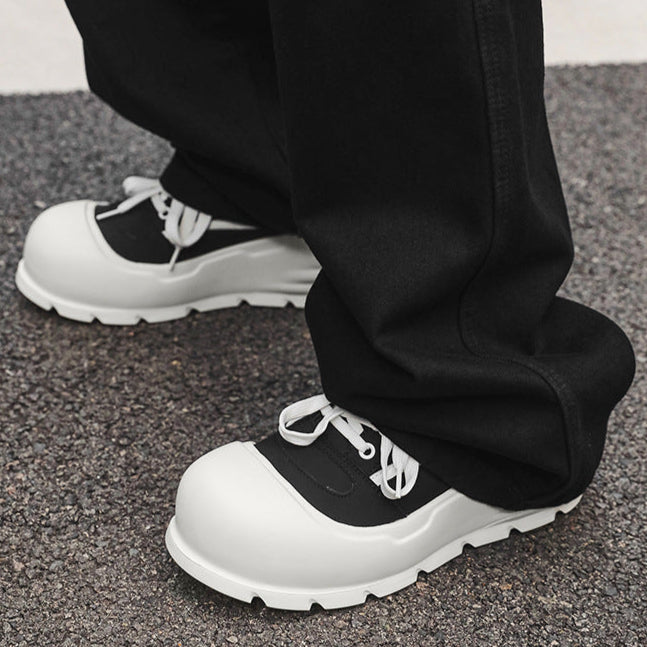 Gothic platform sneakers white unusual sole punk trainers grunge 3D skater shoes