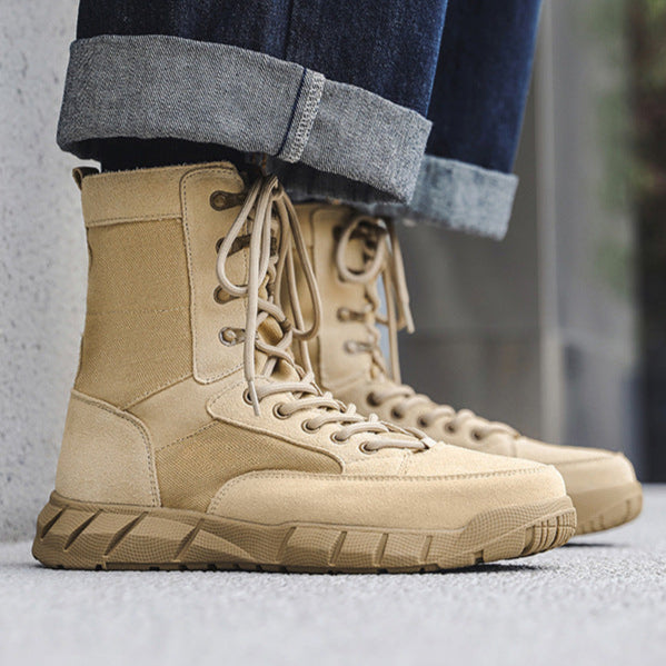 Hiking style boots beige mountain climbing grunge retro skiing shoes