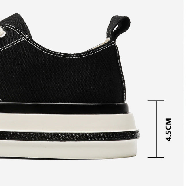 Platform canvas sneakers white chunky sole skater shoes grunge punk trainers