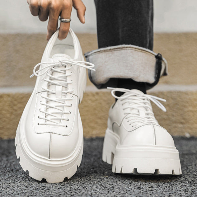 Chunky sole retro sneakers black 90s style grunge platform trainers old school rave shoes